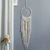 Hemvägg hängande ängelvinge stjärna dröm catcher moon tassel macrame tapestry hem dekor diy hantverk för sovrum vardagsrum dekoration