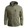 Veste Homme Extérieur Soft Shell Polaire Homme Coupe Vent Imperméable Respirant Et Thermique À Capuche