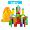 Модель здания комплекты деревянные игрушки для детских строительных блоков набор с сумкой для хранения, собранные ранние образовательные игрушки дети