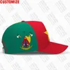 Cameroun Baseball Caps 3d Nom de nom personnalisé Équipe Logo CM Chapeaux CMR Country French Cameroun Nation Camerounian Flag Headgear7508520