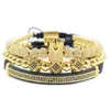 3pcs/set Men Bracelet jewelry crown charms Macrame beads Bracelets Braiding Man Luxury Jewelry for women bracelet GC146