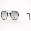 Gafas de sol redondas de moda Puente doble Vintage Conducción de gafas de sol