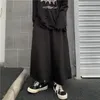 Herrbyxor Instudios Mode Ins Japanska Retro Loose Wide Leg Black Knickerbockers Capris för män och kvinnor