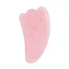 Natuurlijke Jade Gua Sha Scraper Board Massage Rose Quartz Guasha Stone voor Face Neck Skin Lifting Rimpel Remover Beauty Care 50 stks J032