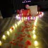 6 pezzi di candela creativa a LED multicolore, lampada da tè, decorazione per la casa, matrimonio, compleanno, festa, candele finte, senza fiamma, decorazione da giardino