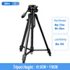 Mounts Professional Camera Tripod för Canon Sony Nikon DSLR Justerbar aluminiumstativ med panhuvud för video VLOG Studio Support NE067