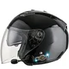 Casques de moto Approuvé par le DOT Casque ouvert 3/4 Smart Intelligent avec casque Bluetooth et doublure amovible MSOHK101