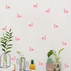 Pegatinas de pared de dibujos animados de flamenco rosa para dormitorio, sofá, Fondo, decoración de habitación de niña, pintura autoadhesiva, añadir interés infantil