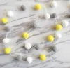 Macaron Color Hair Ball String Hanging Ornaments INS Decoration Nordic Home Soft Outfit Children Girls Room Decor YL503