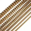 8mm 10mm 12mm 14mm 16mm Miami Cuban Link Chain Rostfritt stål Mens 14K Guldkedjor Högpolerad punk trottoarkant 261x