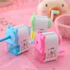 Creative cartoon automatic pen sharpener student learning stationery kid hand-cranked pencil Cutting implement faster more RRD11782