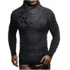 Hedging Turtleneck Sweter Mężczyźni Ciepłe Sweter Czarne Swetry Mans Ubrania Casual Knitwear Slim Winter Sweter de Hombre 210929