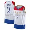 Mens Kvinnor Ungdom Lonzo Ball # 2 2021 Swingman Jersey Stitched Custom Name Any Number Basketball Jerseys