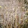 Christmas Decorations 12pcs 13cm Artificial Ice Pendant For Xmas Tree Hanging Ornament Fake Icicle Home Party