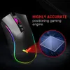 Havit RGB Gaming Mouse Wired Programmable Ergonomic USB Mice 4800 DPI 7 Buttons & 7 Color Backlit PC Gamer Computer Desktop