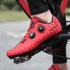 Road Bike Shoes SPD Self-Locking Flat Outdoor Mountain Hiking Professional Competition Cycling Men Footwear