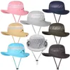 Outdoor Fishing Basin Caps Men Women Fisherman Hat Sunscreen UV Breathable Sunshade Hats Spring Summer Wide Brim Cap DHS24