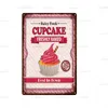 ピンクのCakedonutsicecream Tin sign Vintage Metal Poster Club Bar Restaurant Cafe Painting Wall Home Decor H13043316のための鉄のシート装飾