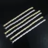 Groothandel Hip Hop Men Bracelet met geometrisch wit geel rond vierkant CZ verharde tennisketen Link voor jongen punk sieraden