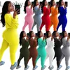 Femmes Survêtement Deux Pièces Ensemble Designer Tenues Couleur Unie Taille Haute Manches Chauve-Souris Haut Pantalon Plissé Dames Sportwear 12 Couleurs