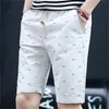 Summer Casual Mens Short Pants Cotton Elastic Waist Printing Trousers Mens shorts Halloween Party Pants 210322