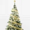 50LED 5M二重レイヤーの妖精のライト文字列LEDクリスマスツリーの装飾品新年ナビダード家の装飾が付いているクリスマスのリボン弓