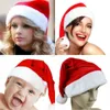 赤ちゃんの大人のサンタの帽子赤い装飾の新年の装飾の子供たちのギフトホリデーパーティーのための柔らかい豪華なクリスマスの帽子パーティー