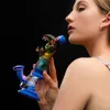 Smoking Glass Bongs Hookahs Rein Eyes pipe Tobacco bubbler Silicone Water Pipes rigs Hookah bong colorful