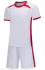 20 21 Witte Blanco Spelers Team Aangepaste Naam Nummer Nummer Voetbal Jersey Mannen Voetbal Shirts Shorts Uniforms Kits