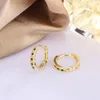 Hoop Huggie ZHOUYANG bohême bijoux oreille cerceaux pour femmes minuscules boucles d'oreilles rondes multicolore Zircon Punk Piercing couleur or cadeaux KBE033