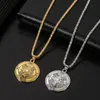 Pendant Necklaces Antique Gold Silver Color Compass Necklace Men Hip-Hop Rock Street Culture Chain Punk Fashion Jewlery Gift286E