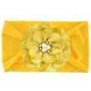 Kids Chiffon Flower Nylon Headbands Baby Pearl Lace Flower Nylon Headband Children Girls Hair Accessories 15 Color Pick