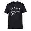 Стайлинг автомобилей гоночная дорога Nurburgring T рубашка повседневная хлопчатобумажная лето с коротким рукавом смешные футболки мужские футболки мужские топы одежды 210629