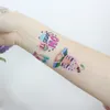 Słodkie lody kolorowe naklejki tatuażu mały prezent dla dzieci słodkie tatuaże wodoodporne deser urodziny tatuaż naklejki z pełną ręką ramię