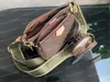 Modeväskor Kvinnor Designer Axelväskor Purses 3pcs Tillbehör Crossbody Bag Vintag Handväskor Läder Tote 6 Färger Straps Stil Välj JN8899