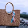 Portachiavi a forma di coda di sirena a forma di pesce in maglia di cotone, borsa da appendere per gioielli di moda da donna