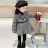 Inverno nuovi bambini cappotto di lana ragazza plaid capispalla medio-lungo bambino ragazzo giacca a vento soprabito abbigliamento per bambini