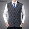 Mode Märke Tröjor Män Pullovers Vest Ärmlös Slim Fit Jumpers Knitwear Höst Koreansk stil Casual Clothing Male 211008