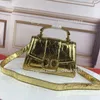 Bolsa de couro feminino Handbag Fashion Barroce Vintage Copper Buckle Bags Show Party Luxury Packing Box Tamanho 27x18 * 8cm