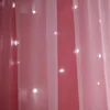 Rideau + écran de fenêtre Étoiles brillantes Enfants Rideaux en tissu pour enfants Fille Chambre Salon Blackout Cortinas Custom Made Drapé 210913