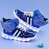 Aydınlık Sneakers Erkek Kız Karikatür Işık Ayakkabıları Işık Çocuk Ayakkabıları ile Parlıyor Çocuklar Led Spor Sabahları Marka Çocuk Botları P0830