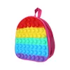 Silicone Push It Fidget ombre Strap School Back Pack Papola Bolsa Toys Popping School Backpack