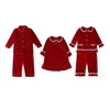 Aankomst Zachte Sibling Match Pijama Jongens en Meisjes Kleding Set Kerst Red Fluwelen Kids Pyjama 211023