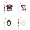 Fopspeen Clips BPA Gratis Kerstboom Elanden Sneeuwvlok Siliconen Bijtring Letter Kralen Hanger Fopspeen Ketting Kerstmis Cadeau voor Baby