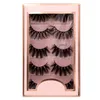 5 Pairs 3D Faux Vizon Kirpik Kabarık Yumuşak Wispy Hacmi Yasal Kirpikler Toplu Doğal Uzun Göz Lashes Kullanımlık Zulüm Ücretsiz Lash