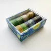 8 sztuk/zestaw złota taśma Washi do tłoczenia Van Gogh seria gwiaździstej nocy rzemiosło kwiatowe dekoracyjne samoprzylepne maskowanie naklejki XBJK2112 2016