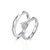 Love Life S925 Sterling Silver Par Ring Ett par män och kvinnor vigselring nisch design valentine039s dag gåva3945896