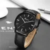 Armbandsur Relogio Masculino Premium Vintage Brown Leather Men Watches Mane Business Minimalist Golden Scale Dial Quartz Clock