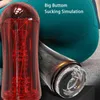 NXY Spielzeug für Erwachsene Männlicher Masturbator Cup Vakuumsaugen mit vibrierender Kugel Sex Blowjob Transparentes Gummi Vagina Spielzeug für Männer 1201