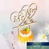 파티 호의 Mrs Cake Topper DIY 웨딩 케이크 토퍼 레이저 컷 나무 편지 웨딩 케이크 장식을 좋아하는 약혼 선물